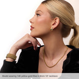 14K Yellow Gold-Filled 4.8 mm Curb 18" Chain