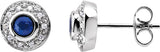 Bezel-Set Halo-Style Earrings