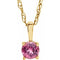 14K Yellow 3 mm Imitation Pink Tourmaline Youth Solitaire 14