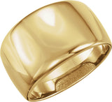 14K Yellow Gold Dome Ring