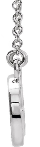 14K White Gold 27.5x8.4 mm Infinity-Inspired Love 17" Necklace