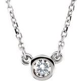 14K White Forever Brilliant Moissanite 16" Necklace
