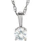 14K White 3 mm Natural Diamond Youth Solitaire 14