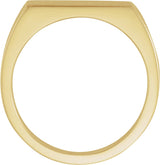 14K Yellow Gold Rectangle Signet Ring
