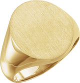 10K Yellow Gold Oval Signet Ring