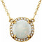 14K Yellow 8 mm Natural White Opal & .05 CTW Natural Diamond 16