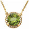 14K Yellow 8 mm Natural Peridot & .05 CTW Natural Diamond 16