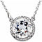 14K White 8 mm Round White Topaz & .05 CTW Diamond 16