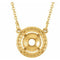 14K Yellow 8 mm Round Halo-Style 16
