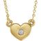 14K Yellow .03 CTW Natural Diamond Heart 16