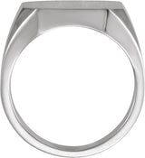 Sterling Silver 18x16 mm Octagon Signet Ring
