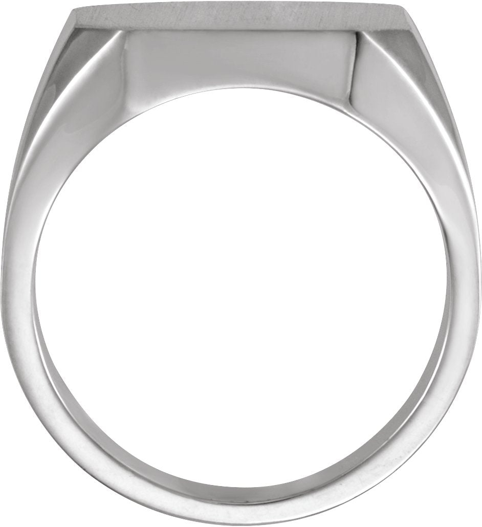 Sterling Silver 18x16 mm Octagon Signet Ring