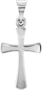 14K White Gold Cross Pendant