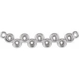Platinum Bezel-Set Bar Necklace Center