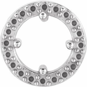 14K White 4.5 mm Round Halo-Style Pendant Mounting