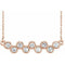 14K Rose 1/2 CTW Natural Diamond Bezel-Set Bar 16-18