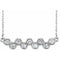 Platinum 1/2 CTW Natural Diamond Bezel-Set Bar 16-18