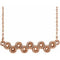 14K Rose Bezel-Set Bar 16-18