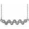 Platinum Bezel-Set Bar 16-18