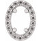 14K White 5x3 mm Oval Halo-Style Slide Pendant Mounting