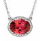 14K White Lab-Grown Ruby & .04 CTW Natural Diamond 16 1/2