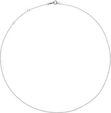 14K White Gold 1 mm Adjustable Cable 16-18"Chain