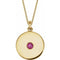 14K Yellow Natural Ruby Disc 16-18
