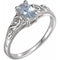 Sterling Silver April Youth Imitation Birthstone Ring