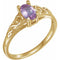 14K Yellow October Youth Imitation Birthstone Ring
