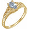 14K Yellow April Youth Imitation Birthstone Ring