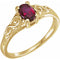 14K Yellow January Youth Imitation Birthstone Ring
