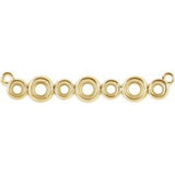 18K Yellow 2.2 mm Round Bezel-Set Bar Necklace Center