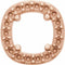 14K Rose 4 mm Cushion Center Pendant Mounting