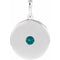 Platinum Natural Alexandrite Disc Pendant