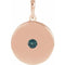 14K Rose Natural Alexandrite Disc Pendant