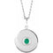 Platinum Lab-Grown Emerald Disc 16-18