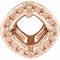 14K Rose 5 mm Round Halo-Style Pendant Mounting