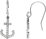 Accented Anchor Earrings