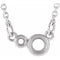 14K White 3 mm Round Accented Bezel-Set 16