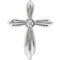 Sterling Silver .06 CTW Natural Diamond Cross Pendant