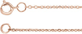 14K Rose Gold 1 mm Adjustable Diamond-Cut Cable 16-18" Chain