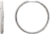 Pavé-Style Inside-Outside Hinged Hoop Earrings