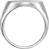 Sterling Silver Round Signet Ring
