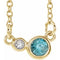 14K Yellow Natural Blue Zircon & .02 CTW Natural Diamond 16