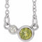Sterling Silver Natural Peridot & .02 CTW Natural Diamond 16