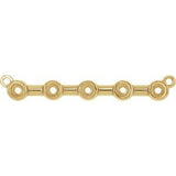14K Yellow 2 mm Round Bezel-Set Bar Necklace Center