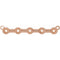 14K Rose 2 mm Round Bezel-Set Bar Necklace Center
