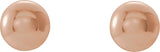 14K Rose Gold 3 mm Ball Earrings