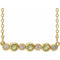 14K Yellow Natural Peridot & .08 CTW Natural Diamond Bezel-Set 16-18