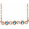 14K Rose Natural Aquamarine & .08 CTW Natural Diamond Bezel-Set 16-18